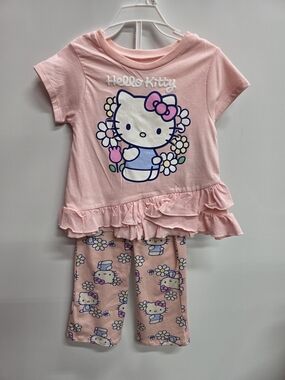 Hello Kitty Pink Floral Ruffle Set